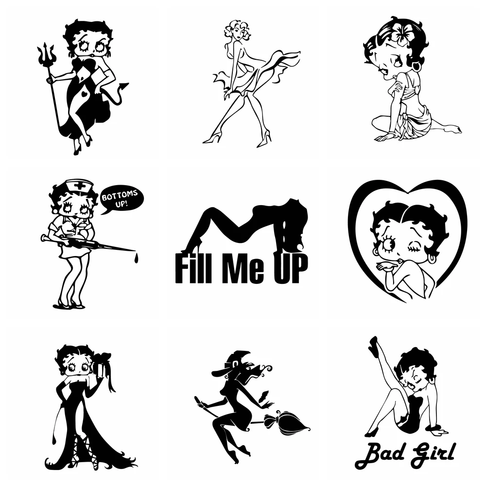 Красивые привлекательные женские автомобильные наклейки виниловые для