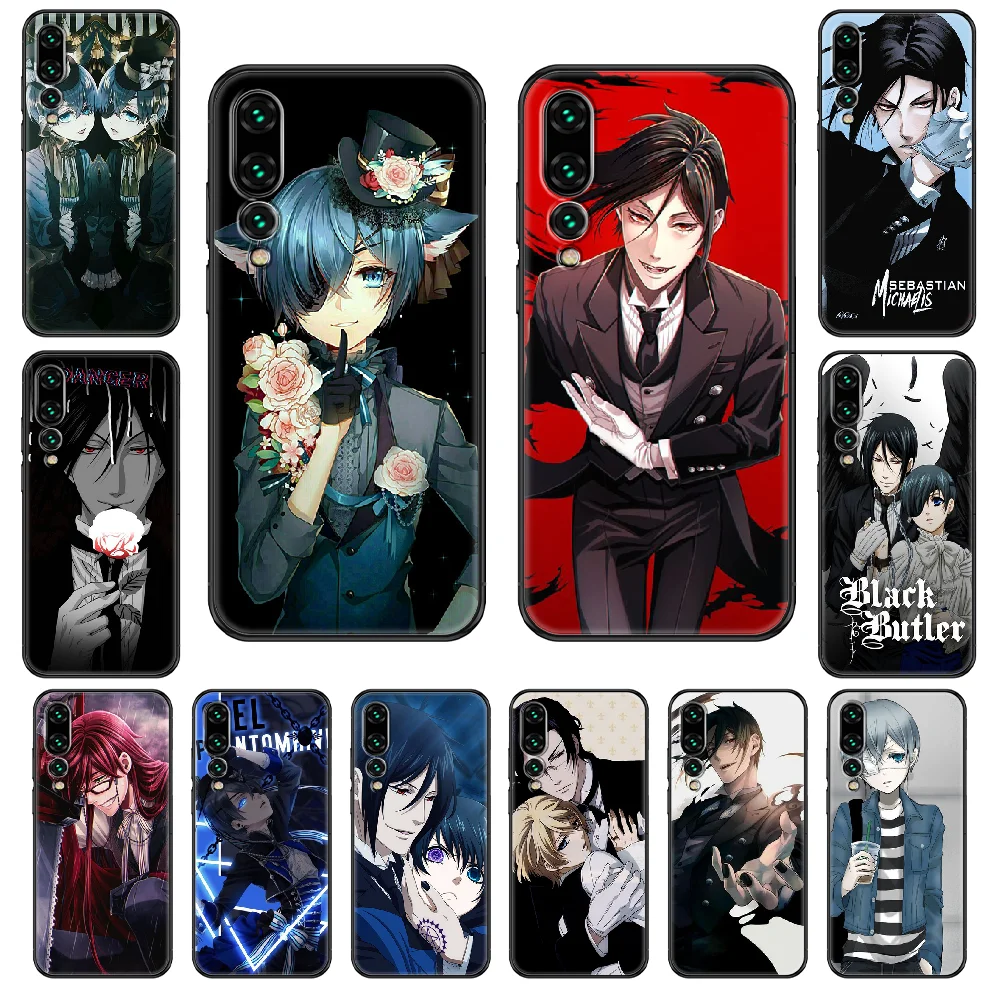 Чехол для телефона с изображением черного двореца из аниме Huawei P 8 10 20 30 Smart Plus 2019 Z