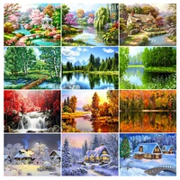 diy 5d diamond painting landscape cross stitch kits squareround resin mosaic embroidery picture rhinestone home decor gift
