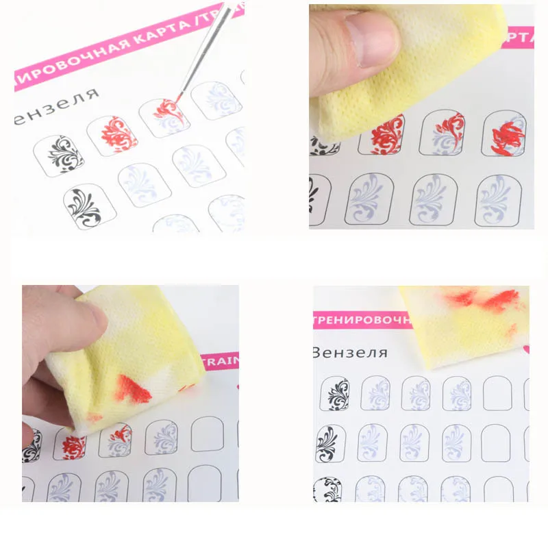 Книжка с наклейками для рисования 12 шт./компл. линий обучения Нейл-Арту