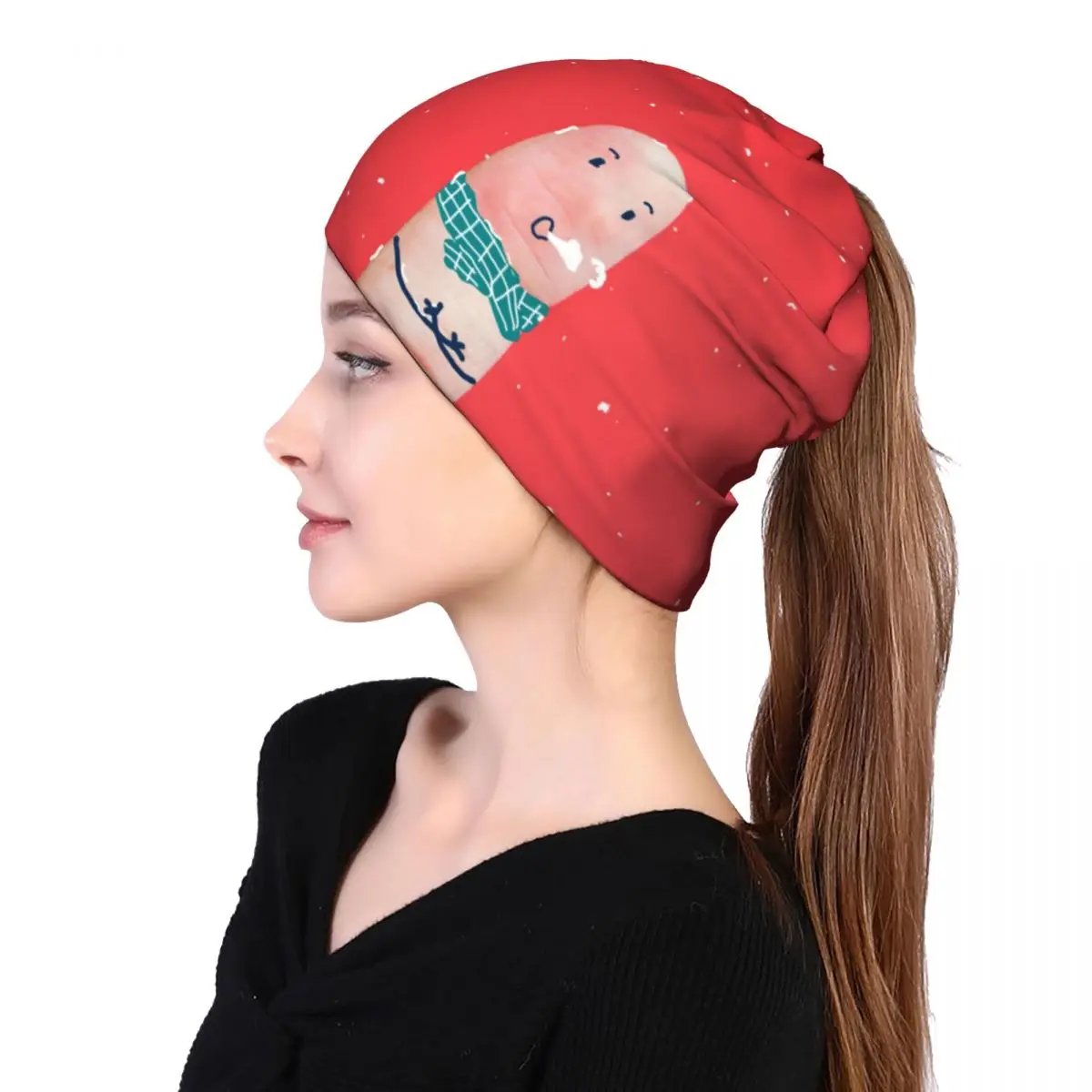 

Finger Character Scarf Snow Snowflakes Merry Unisex multifunction beanie hat