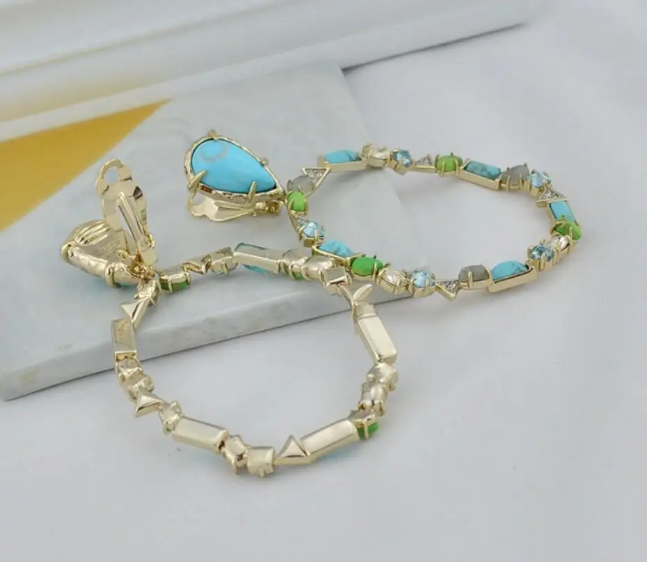 Новые модные серьги-клипсы CSxjd с натуральным камнем роскошные индивидуальные