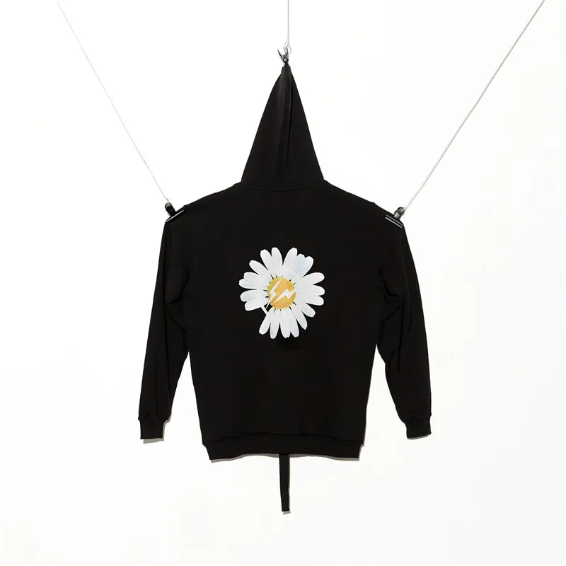 black Peaceminusone x Frag Мужская t Толстовка негабаритная парка Bigbang G-Dragon Повседневная Мужская и Женская толстовка с ремешком новое поступление толстовка - Цвет: black