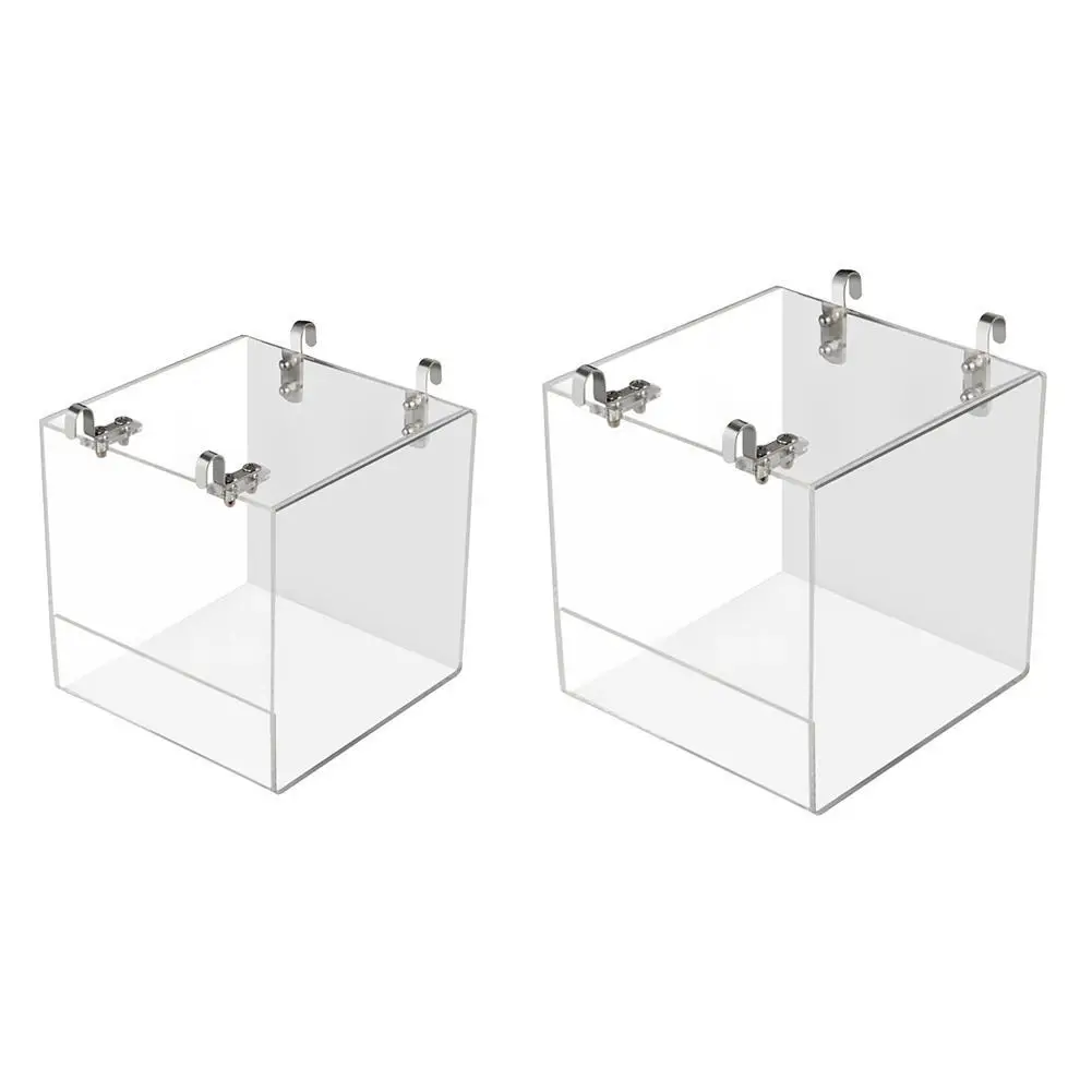 

Transparent Pet Bird Bath House with Hanging Hooks Bird Bathtub Cage for Bird Bath Shower Parrots Cockatiels Parakeets