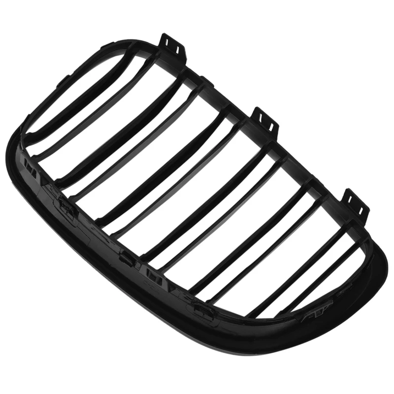 Глянцевая черная двойная планка Передняя почечная решетка гриль замена для BMW E81