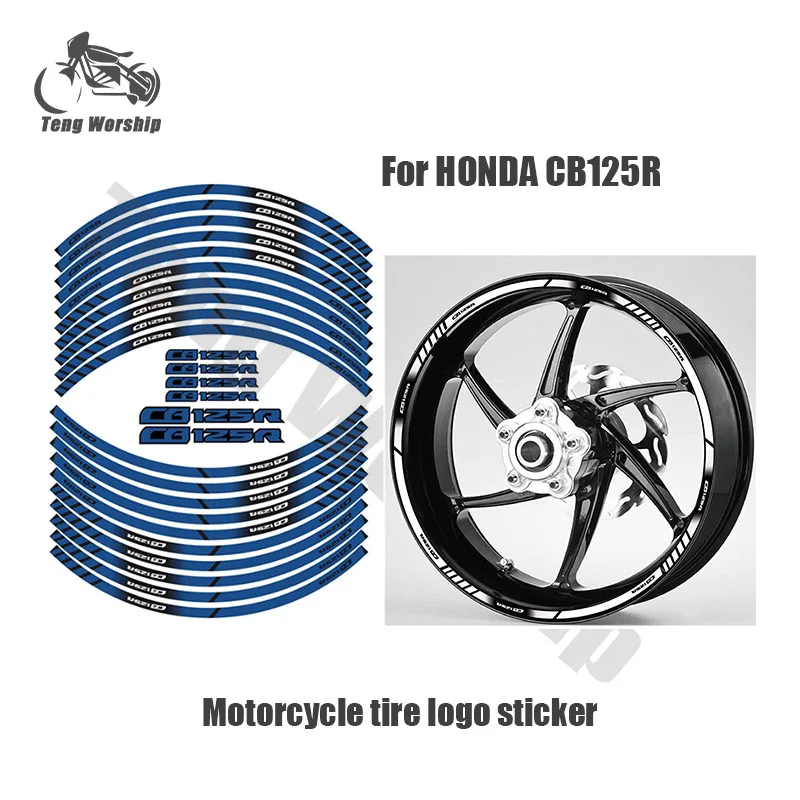 20X For HONDA CB125R CB 125R CB125 R Motorcycle tyre sign decoration sticker inner rim reflective decals | Автомобили и мотоциклы