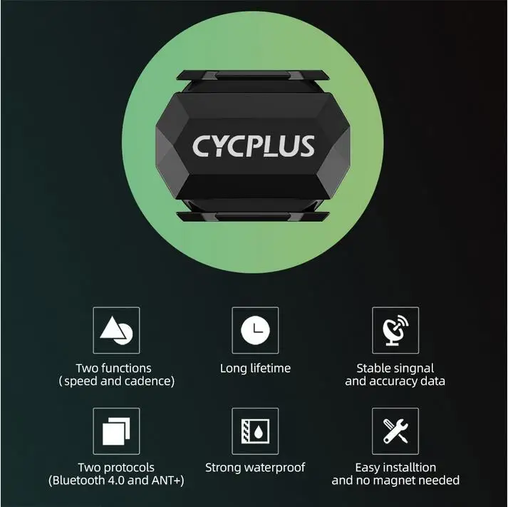 Cycplus велосипедный датчик скорости 2 в 1 двойной ANT + Bluetooth водонепроницаемый 4 0
