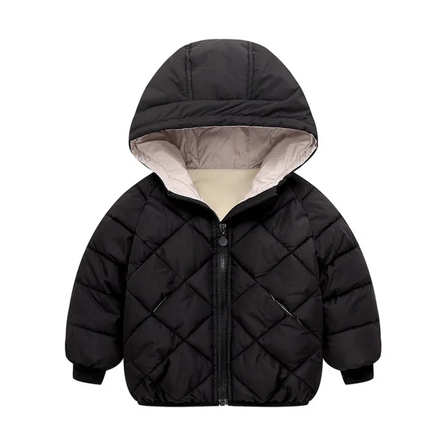 2020 Kids Girls Boys Autumn Winter Jackets Coat New Children Down Padded Baby Jacket Plus Velvet Warm Cotton Jacket Boy Clothes