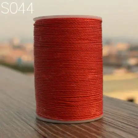 S044 rust red Распродажа DIY диаметр 0,55 мм кожаная круглая Вощеная швейная нить ручная прошитая полиэфирная круглая Вощеная цветная нить 40 цветов - Цвет: S044 rust red