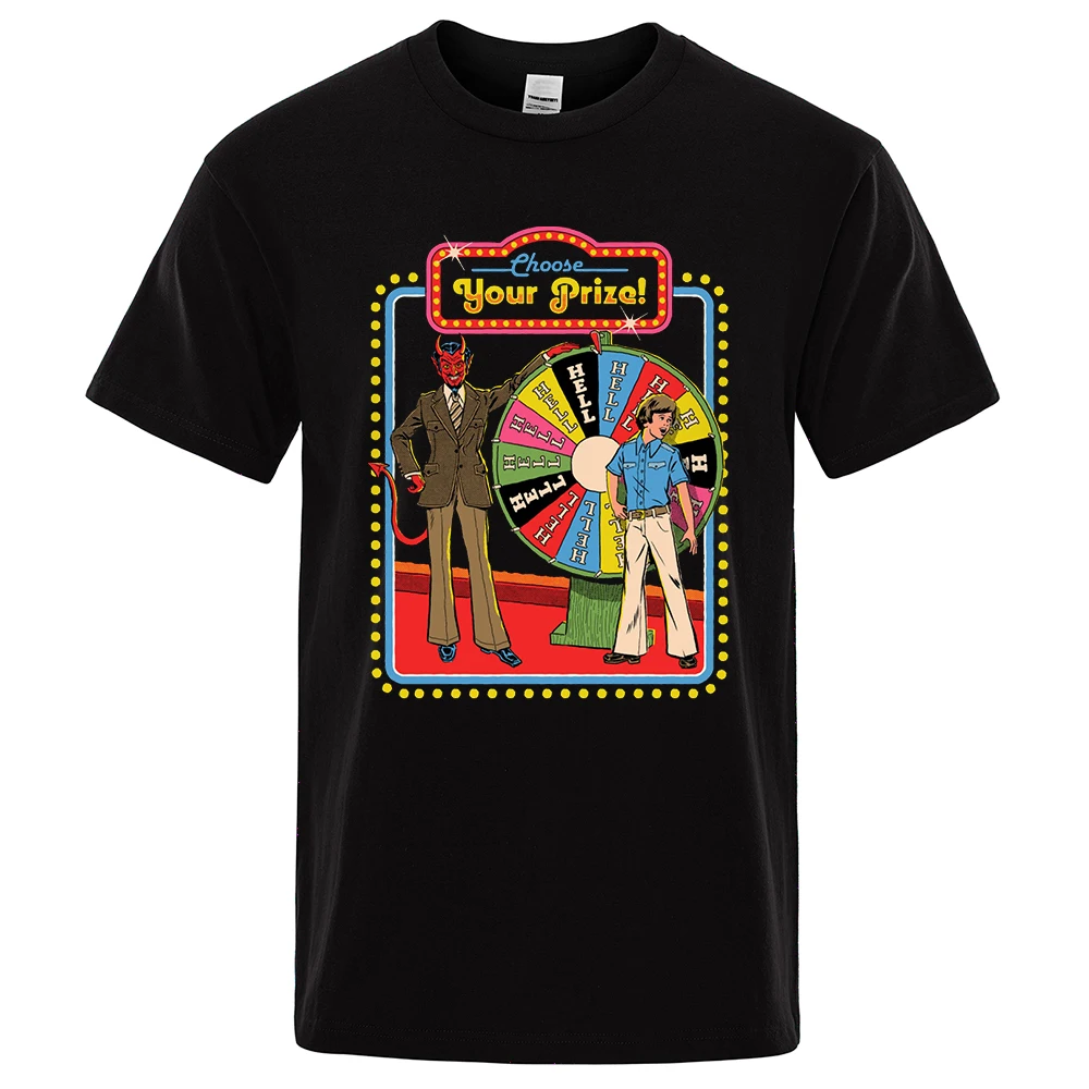 

Choose your Prize Cartoons Comics Print Tshirts Male Fashion O-Neck T-Shirt Hip Hop Loose Tee Clothes Casual Breathable Tops Men