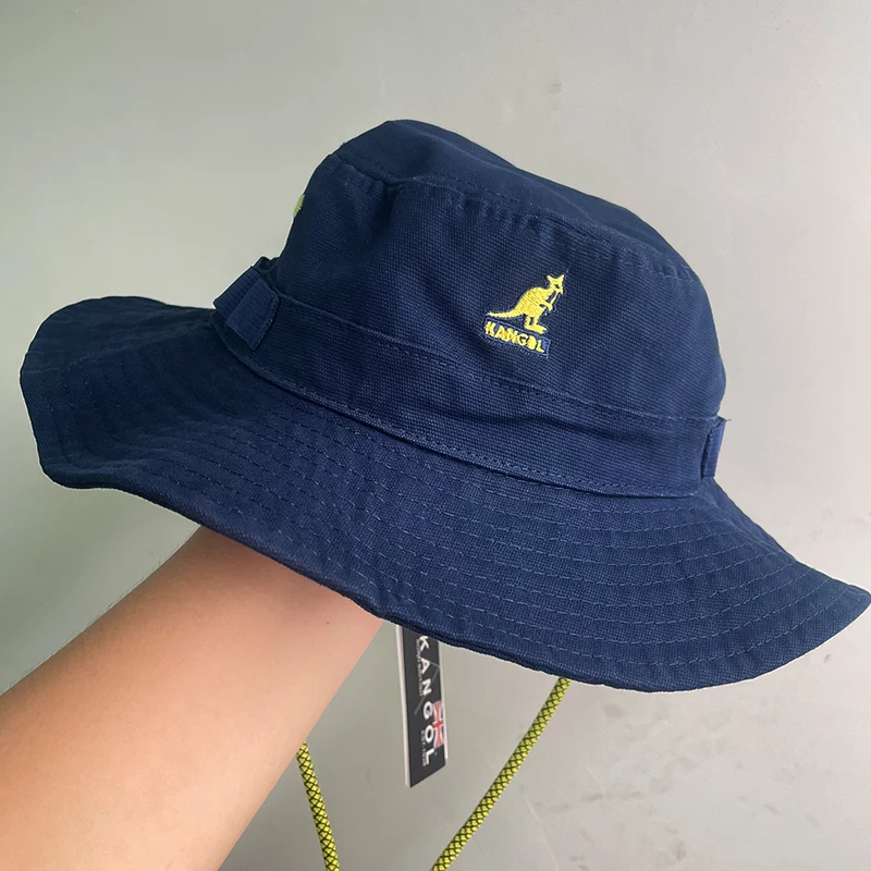 

Панама с вышивкой «кенгуру» Женская, шляпа с плетеной веревкой, с плоским верхом, с широкими полями, модная