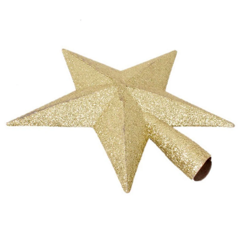 

20cm Glitter Stars Christmas Tree Top Xmas Ornaments Topper Christmas Tree Decoration For Home New Year Party Supplies`