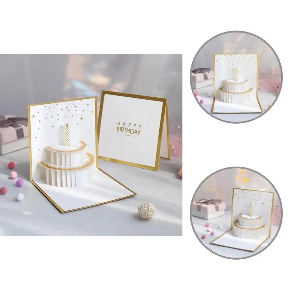 

Excellent Greeting Cards Fine Workmanship Paper Elegant Foldable Greeting Cards Blessing Card Birthday Greeting Cards