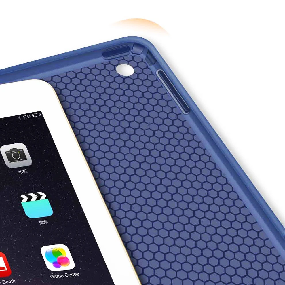 Мягкий силиконовый чехол из искусственной кожи для iPad 10 2 дюйма 2019 7-го поколения