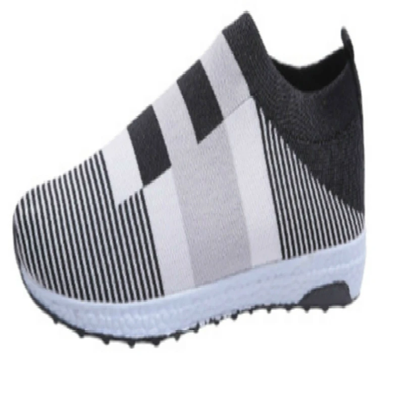 

2020 new Women's Shoes Summer Cross-Border Large-Size Flying Woven Casual Shoes Plaid Socks Women's Shoes a Generation Mesh