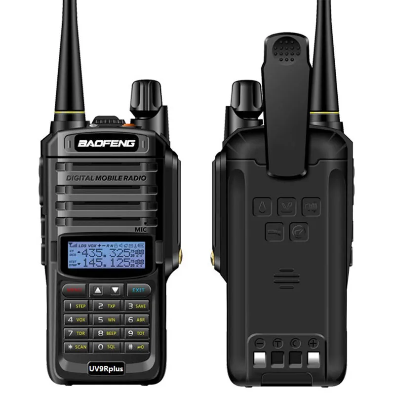 

NEW BaoFeng UV-9R plus IP68 Waterproof Dual Band Radio VHF/UHF 136-174/400-520MHz 5W 128CH FM PMR Portable Two Way Radio