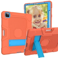 heavy armor shochproof kids silicone cover case for ipad 12 9 2018 2020 tablet funda capa with pen slot
