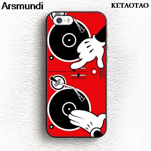 KETAOTAO мультфильм руки Dj поворотный стол телефонные чехлы для iPhone 4S 5C 5S 6S 7 8 Plus XR XS Max