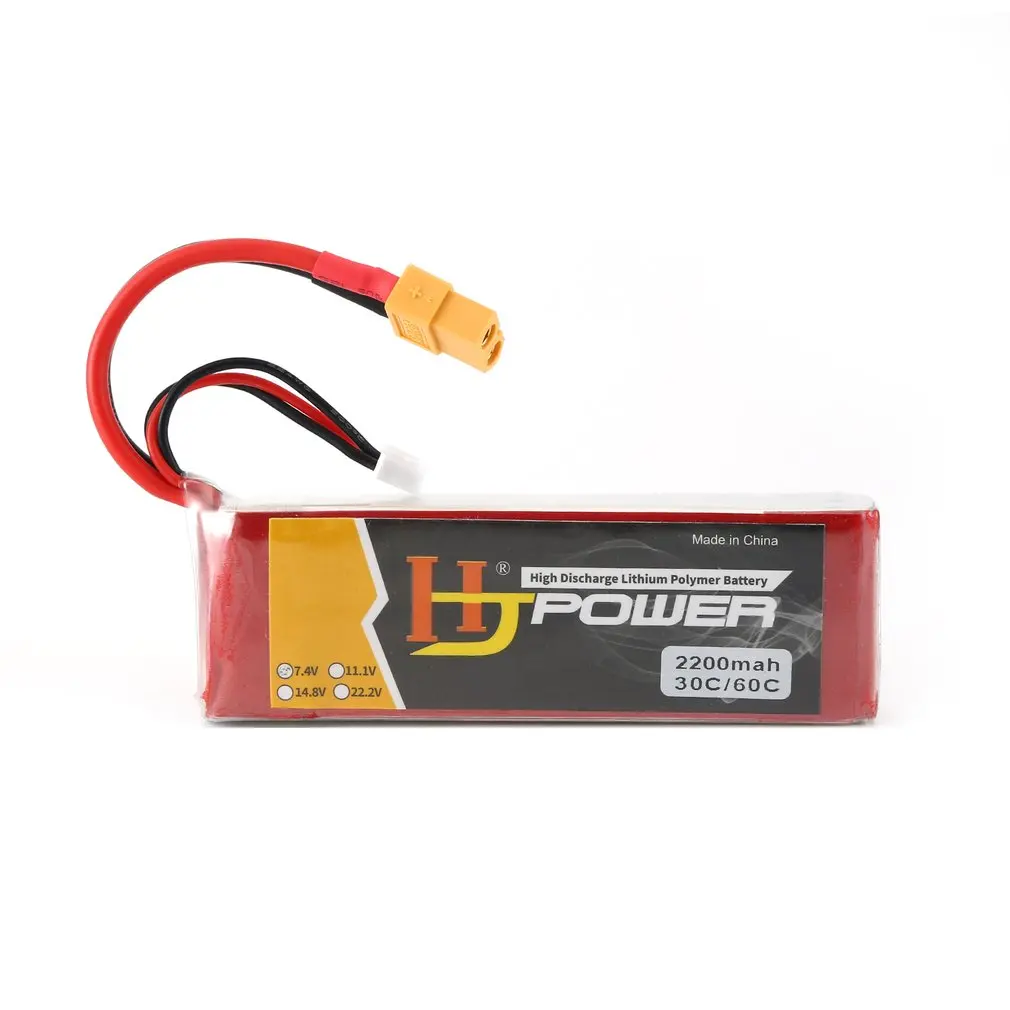 HJ 7 4 V 2200MAH 70C 2S Lipo аккумулятор XT60 разъем Перезаряжаемый для RC гоночный Дрон