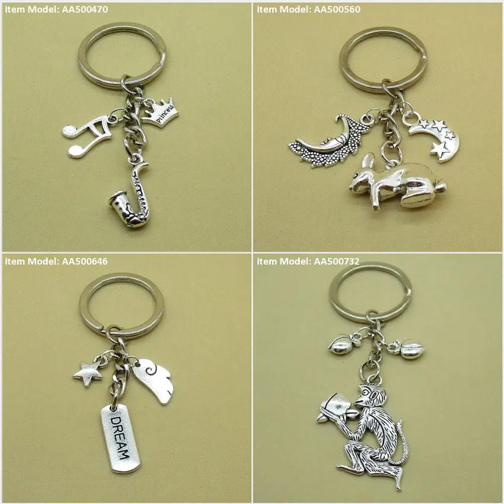 Брелок для ключей Музыкальный брелок с изображением саксофона нот музыкальная