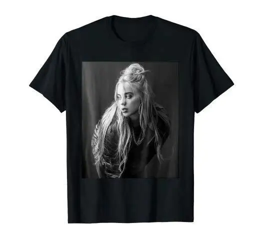 Billie Eilish Fan, футболка, подарки, модная, хлопковая, хорошее качество, брендовая рубашка, стильная, крутая, Мужская футболка с круглым вырезом, уличная одежда, футболки