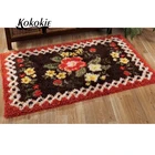 Наборы крючков с принтом больших цветов, холст, пряжа, ковер, набор для рукоделия, ковер с защелкой, ковер с вышивкой