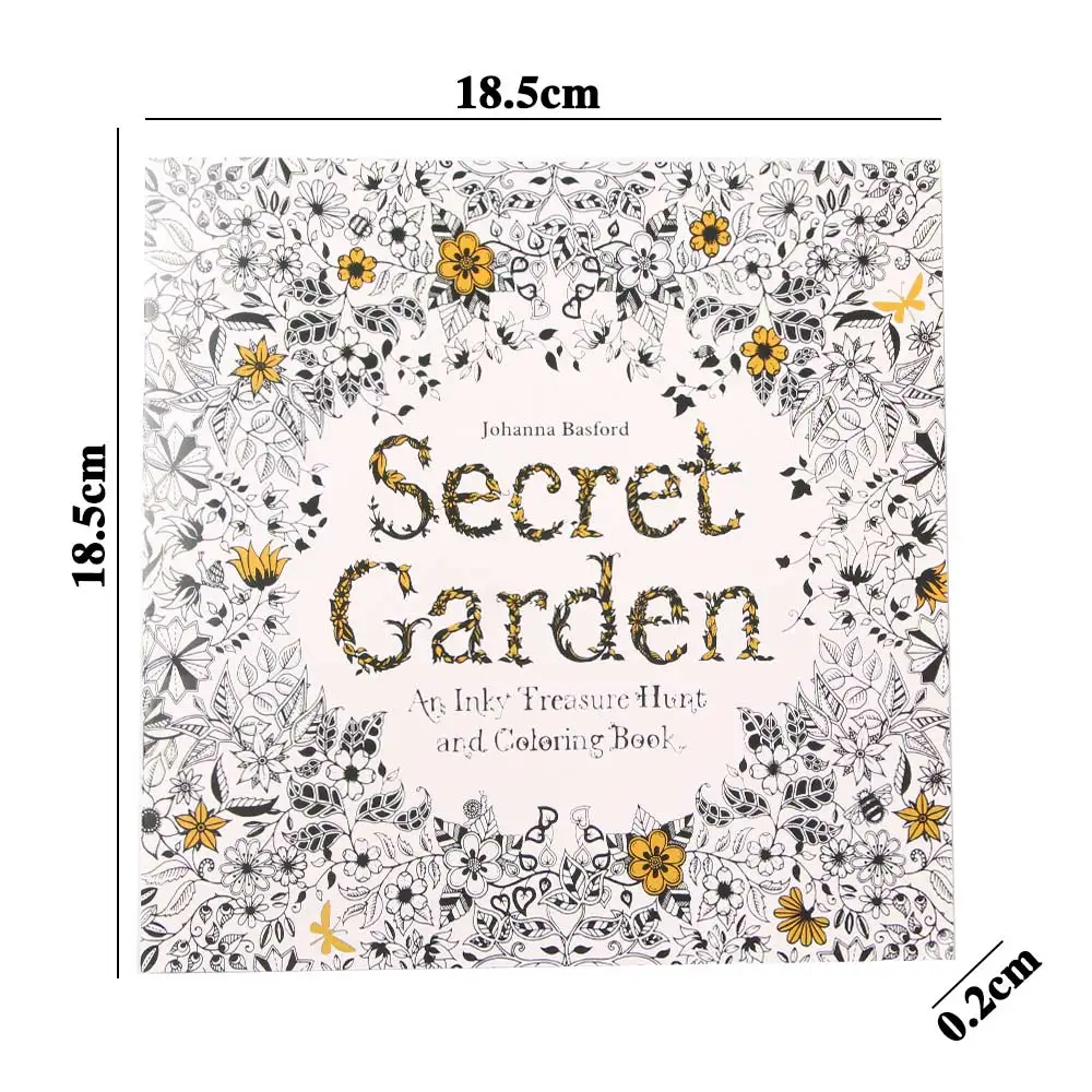 

4PCS/LOT 24 Pages Secret Garden+Fantasy Dream+Enchanted Forest+Animal Kingdom Coloring Book Adult Relieve Stress Painting Book