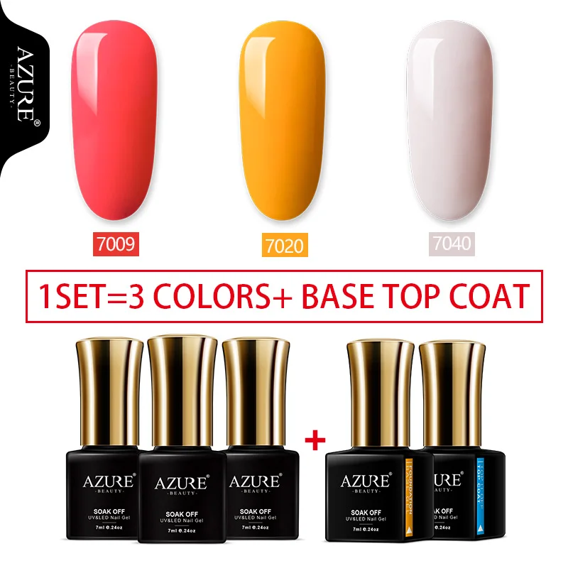 AZURE BEAUTY Гель-лак для ногтей Гель-лак UV Led Soak Off 4 шт./лот Гибридный лак комплект гель-лака Vogue лазурный гель лак-эмаль для ногтей - Цвет: 24