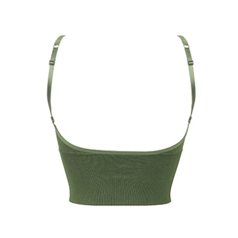 

Plus Size Crop Tops For Women Push Up Wireless Bra Seamless Female Underwear Tank Top Ladies Bralette Removable Padded Lingerie