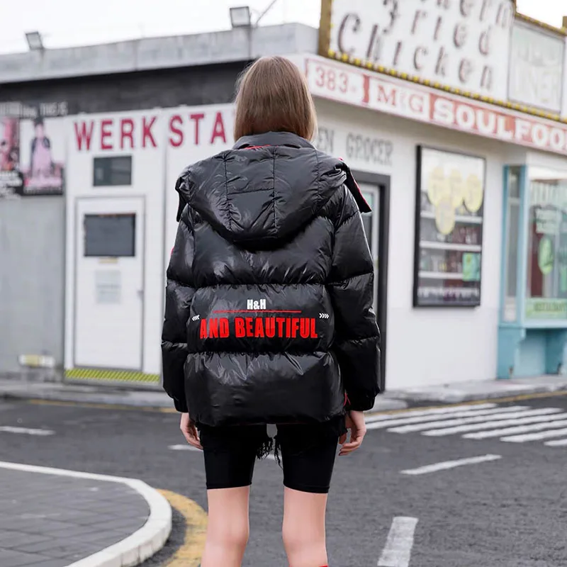 2021 New Winter White Duck Down Women Down Jacket Fashion Large Size Letter Warm Hooded High Quality Women Down Jacket BNH210