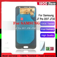 high quality super amoled for samsungfor galaxy j7 pro 2017 j730 j730f lcd display touch screen digitizer assembly repalcement
