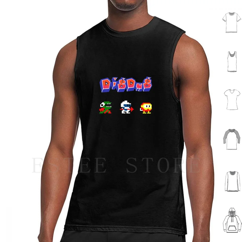 Dig Dug 2 Tank Tops Vest Cotton Dvg Dizionario Dei Videogiochi Spectrum Zx Zx Spectrum 80S Retro Retrogames Vintage Old Games