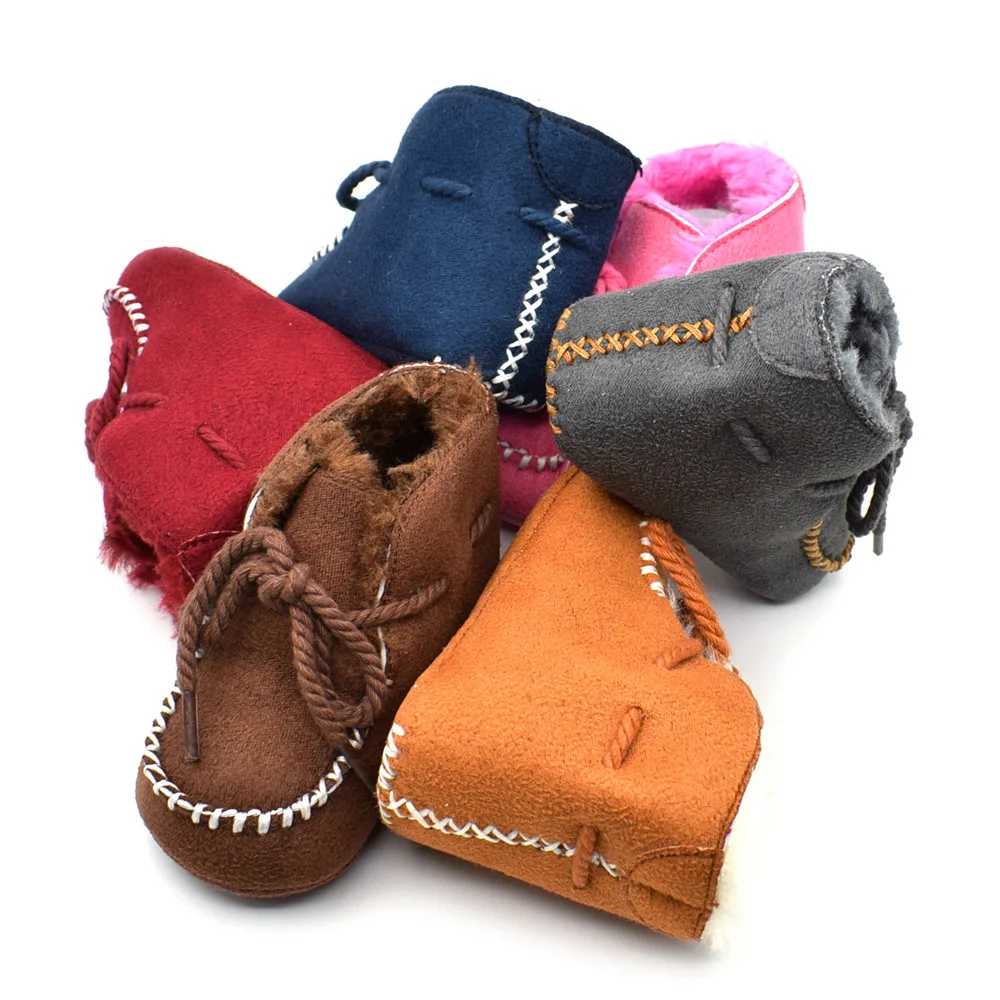 Модные ботинки для маленьких девочек зимняя обувь мальчиков пинетки малышей