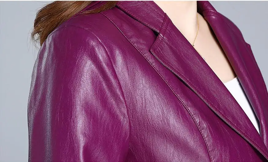 

Plus Size Women Leather Jacket New 2021 Motorcycle Women Leather Coat Short Slim Women's Jackets Spring And Autumn Female Coats