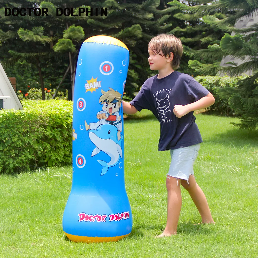 

Children's boxing inflatable tumbler water sandbag vertical household sandbag bag fitness taekwondo training equipment