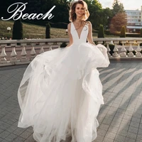 v neck ball gown wedding dresses 2021 sexy backless sleeveless vestido de novia court train tiered design for brides organza