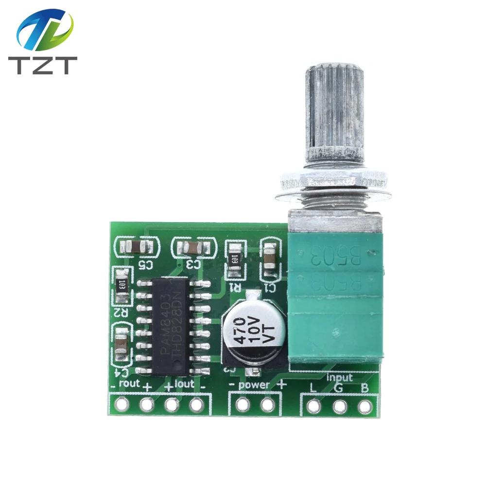 Плата усилителя мощности PAM8403 Mini 5 В 1 шт. поддержка USB-источника питания 3 Вт +