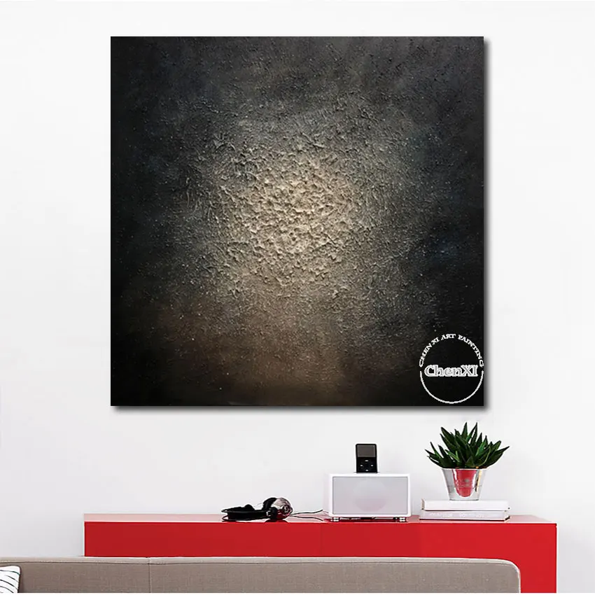 

There Was One Sliver Of Light In The Darkness Abstract Painting On Canvas Handmade Wall Art Restauran Decoration No Framed