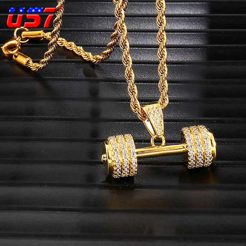 Подвеска для штанги US7 медная подвеска фитнеса Блестящий рэпер с веревочной