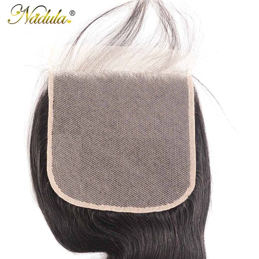 Nadula Hair 6x6 закрытие шнурка бразильские волнистые волосы для тела 10-18 дюймов Remy человеческие волосы предварительно сорванные с закрытием волос младенца