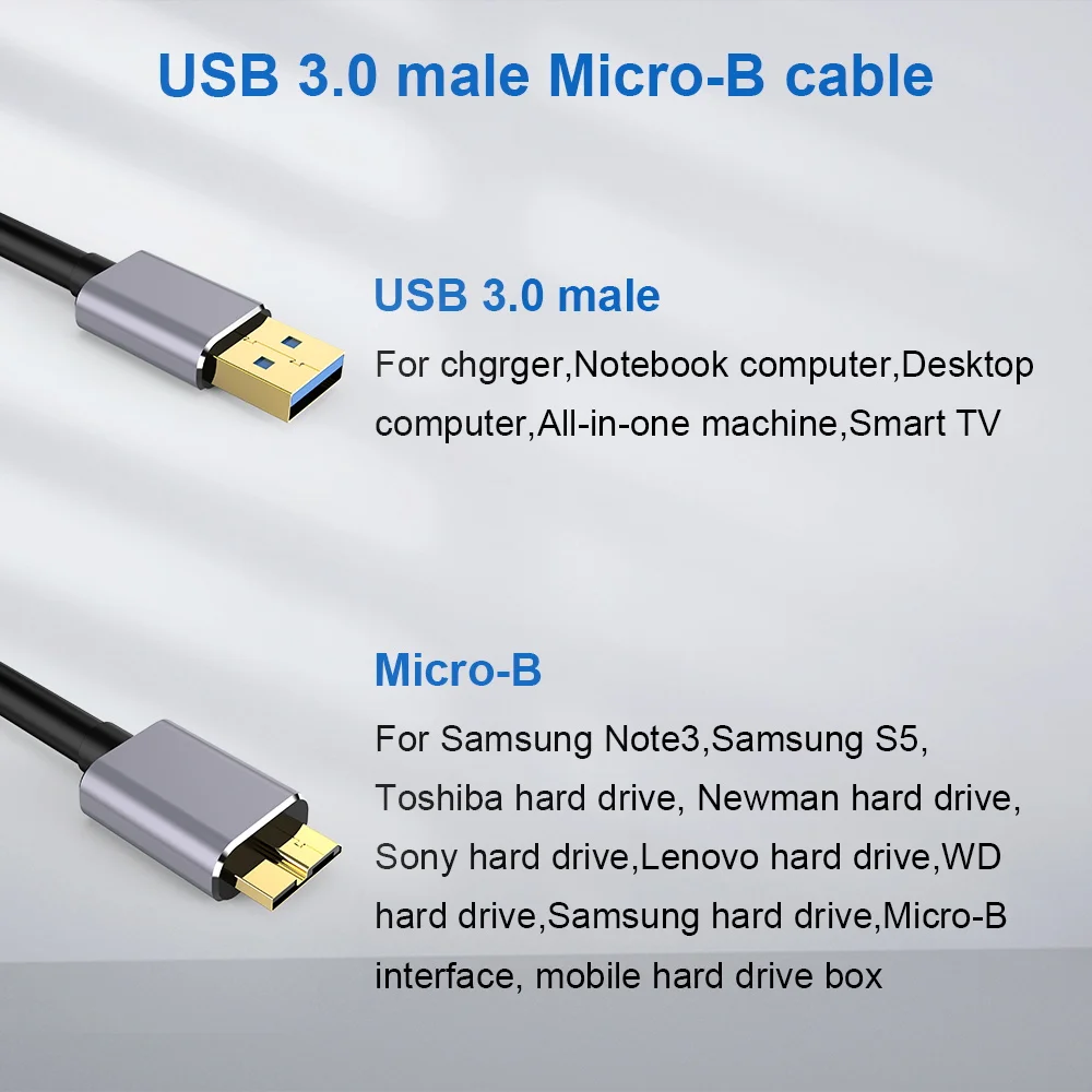 Кабель FSU USB 3 0 Micro B для жестких дисков кабель передачи данных и быстрой зарядки