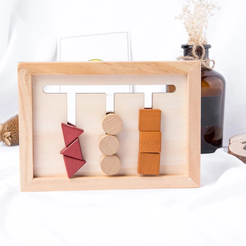 

Wooden Educational Shape Matching Toy Baby Toy Logical Reasoning Puzzles Game Kids Early Educational Toy