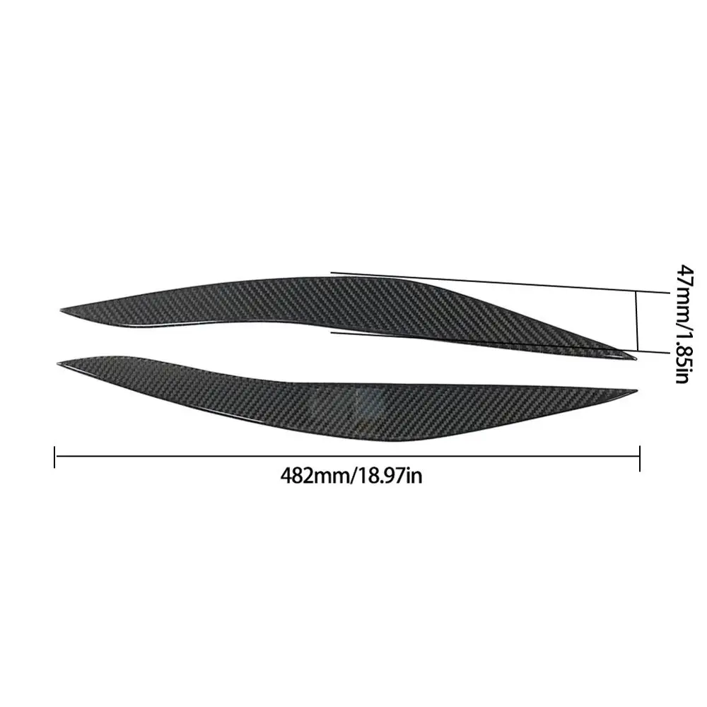 

FOR Styling Carbon Fiber Headlights Eyebrows Eyelids For BMW F10 F11 F18 5-Series 2011-2017 Front Headlamps Trim Cover Sticker