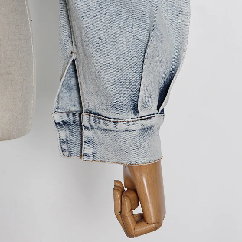

Women Denim Crop Blouse Off Shoulder Backless Loose Jeans Slip Shirt Tops