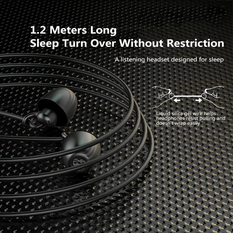 

Wired Earphone In-ear Sleep HIFI Headset With Mic 3.5mm Jack With Built-in Microphone For Xiaomi Huawei Cell Phone Adjustable