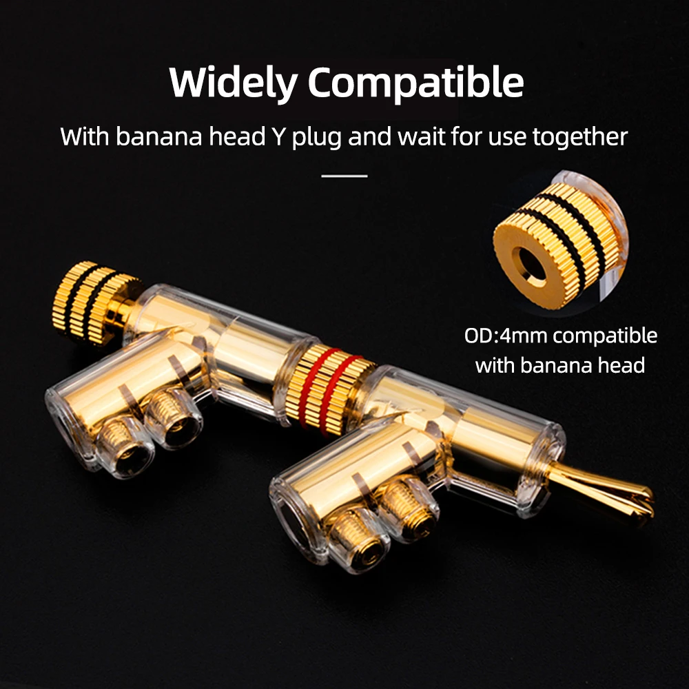 Аудиоразъем типа банан Hi-Fi штекер позолоченный Блокируемый для пистолета провод