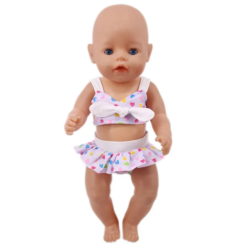 LUCKDOLL маленький свежий, милый купальник подходит 18 дюймов Американский 43cmBabyDoll одежда аксессуары, игрушки для девочек, поколение, подарок на день рождения