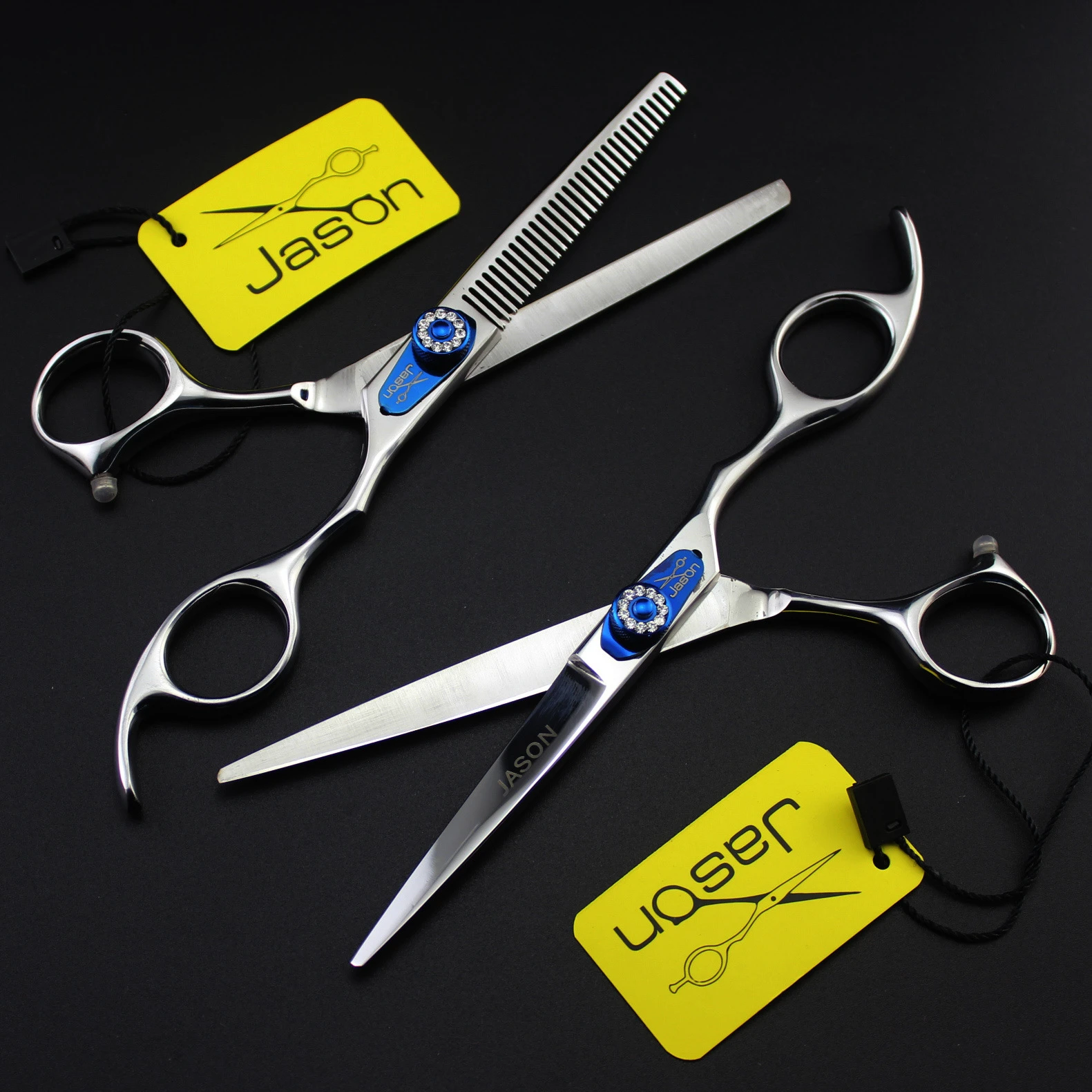 

6" Brand Jason Hairdressing Scissors Professional Japan 440C Barber Hair Cutting Scissors Thinning Shears Salon Haircut Set 309#