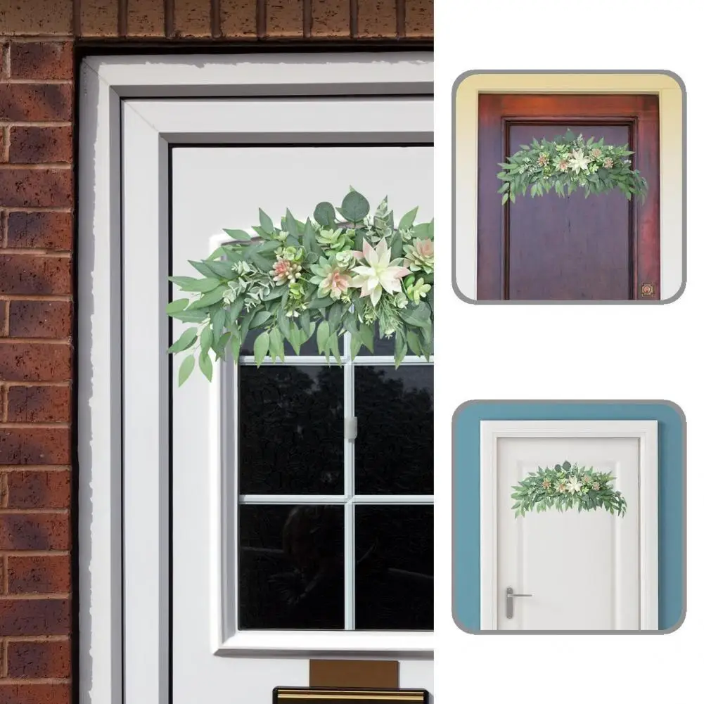 

Anti-fade Green Color Party False Wreath Pendant Ornaments for Bedroom