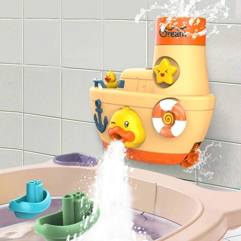 

Bath Toys Duck Pirate Ship Water Spray Shower Game Bubble Maker Baby Toy for Children Swimming Bathroom Bathing Shower Kids Toy